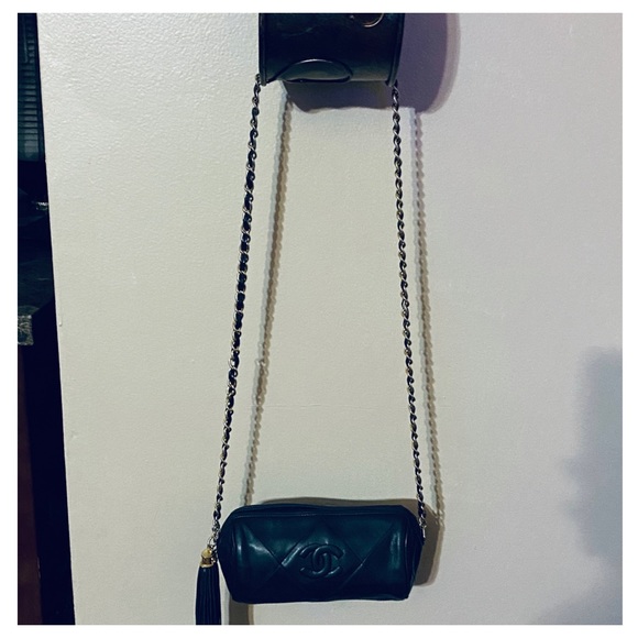 rare ❤️Chanel leather vintage barrel bag tassel - Picture 6 of 8